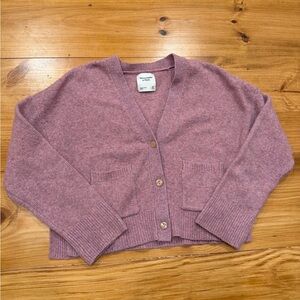 Abercrombie & Fitch Pink Button Cardigan